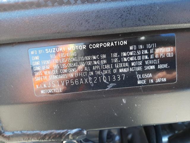 2012 SUZUKI DL650 A - JS1VP56AXC2101337