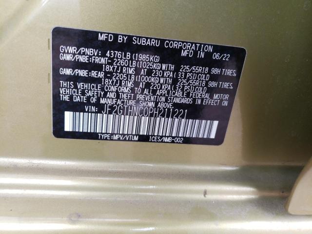 JF2GTHNC0PH211221 Subaru Crosstrek Limited