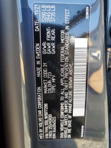 2022 VOLVO XC60 B5 IN YV4L12DL1N1977298