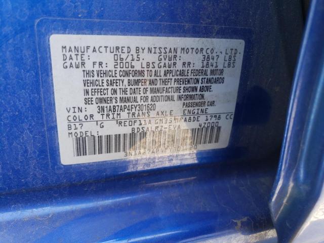 3N1AB7AP4FY301620 Nissan SENTRA S