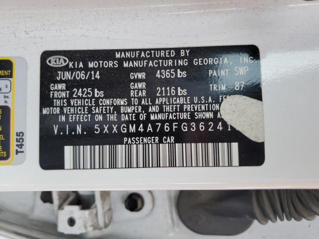 5XXGM4A76FG362413 KIA Optima Lx
