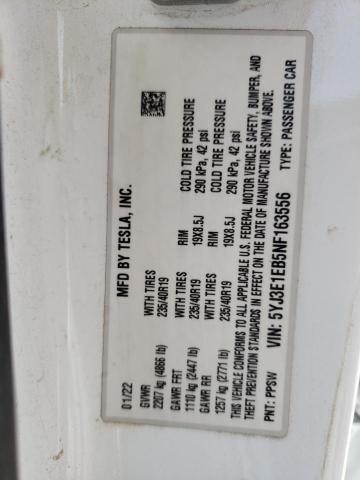 5YJ3E1EB5NF163556 Tesla MODEL 3