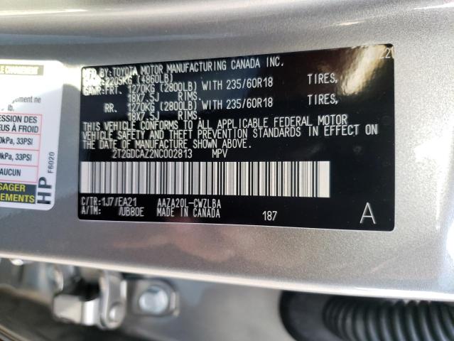 2022 LEXUS NX 250 2T2GDCAZ2NC002813