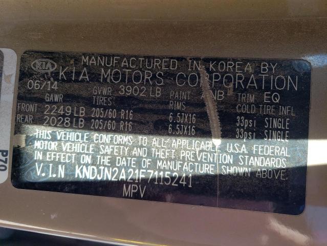 KNDJN2A21F7115241 KIA SOUL