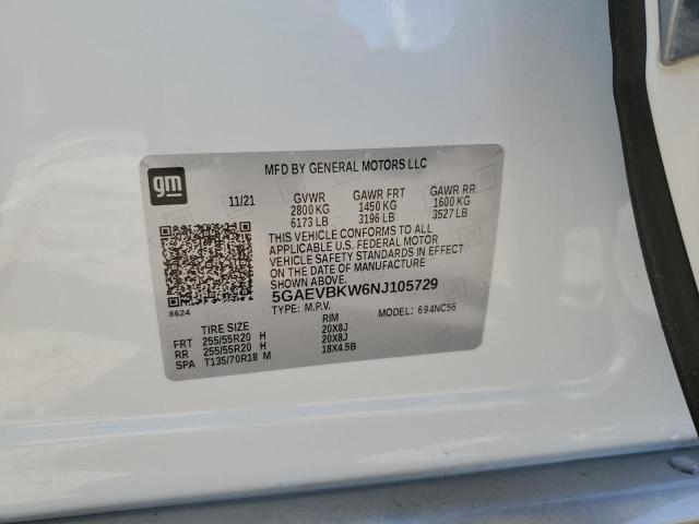 2022 BUICK ENCLAVE PR - 5GAEVBKW6NJ105729