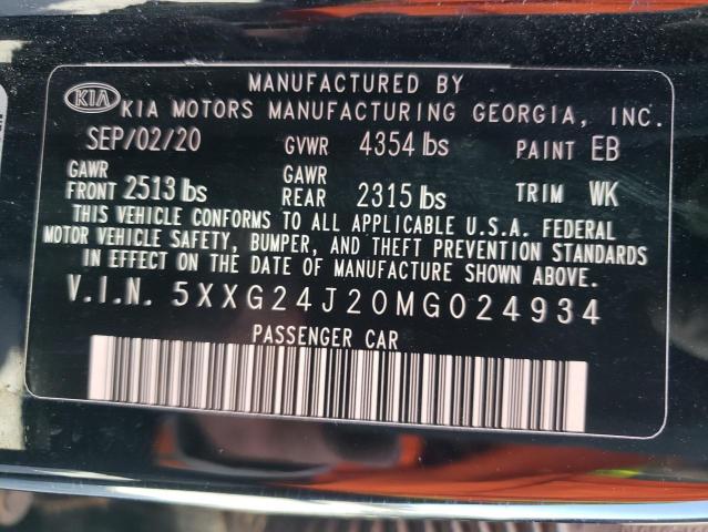 5XXG24J20MG024934 KIA K5 LX