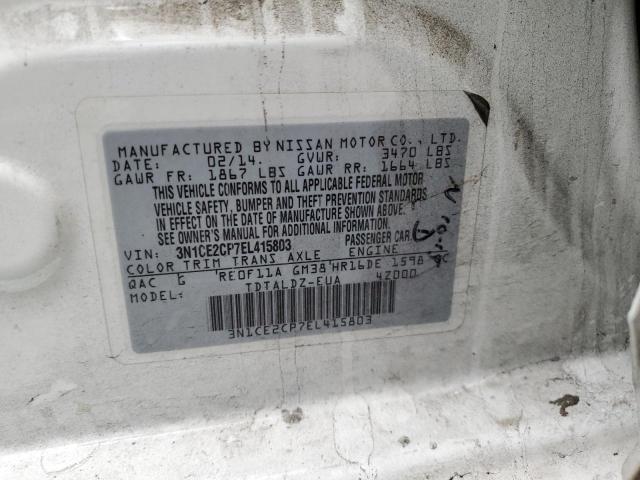 3N1CE2CP7EL415803 Nissan Versa Note S