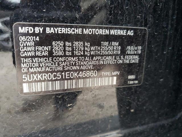 VIN 5UXKR0C51E0K46860 2014 BMW X5, Xdrive35I no.12