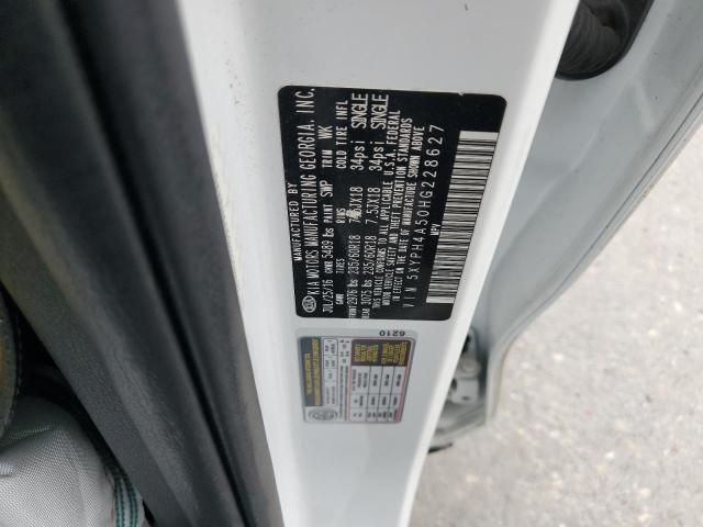 5XYPH4A50HG228627 KIA SORENTO EX