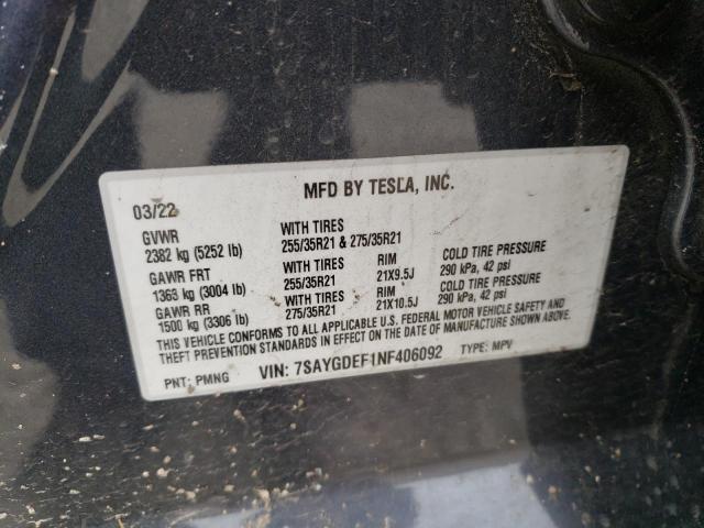 7SAYGDEF1NF406092 Tesla Model Y