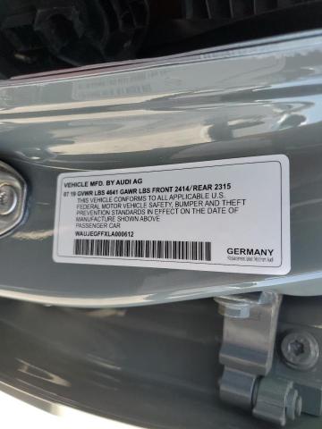 2020 AUDI A3 S-LINE - WAUJEGFFXLA000612