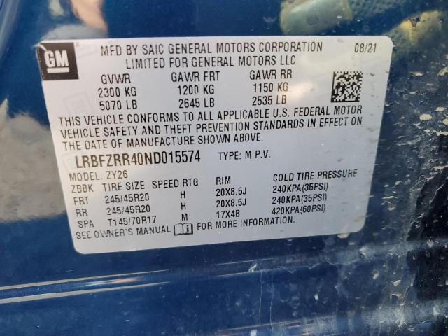 2022 BUICK ENVISION A - LRBFZRR40ND015574