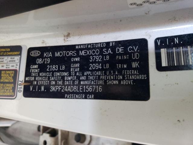 3KPF24AD8LE156716 KIA FORTE FE