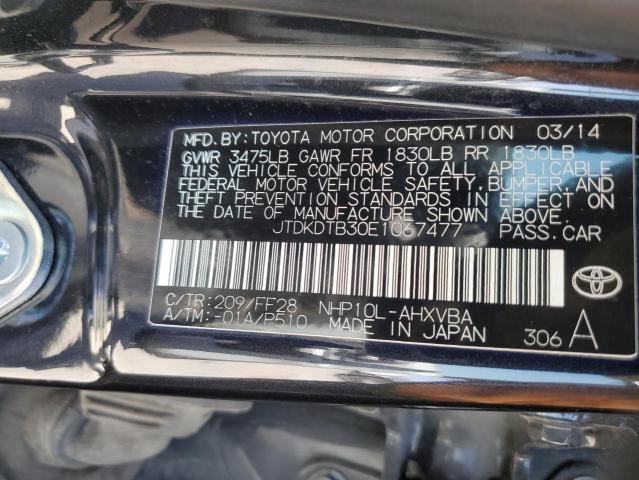 JTDKDTB30E1067477 Toyota PRIUS C