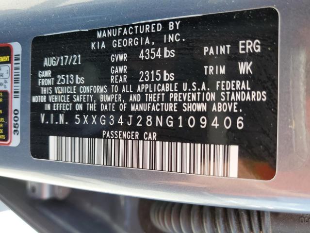 5XXG34J28NG109406 KIA K5 EX
