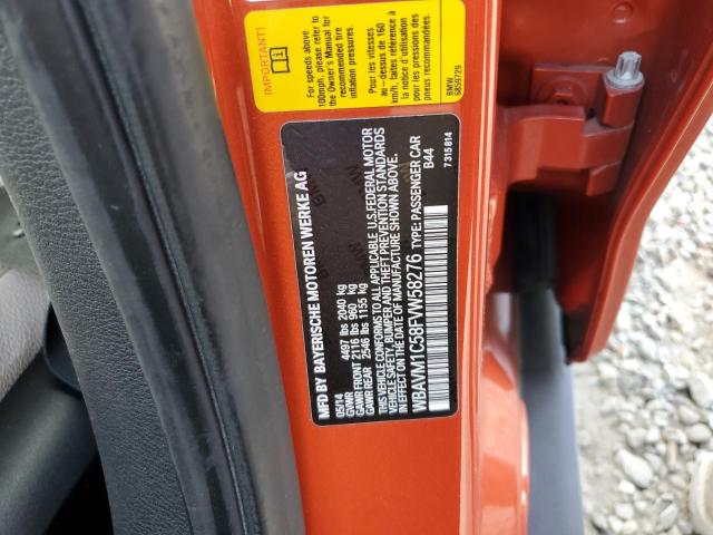 WBAVM1C58FVW58276 BMW X1 Sdrive28i