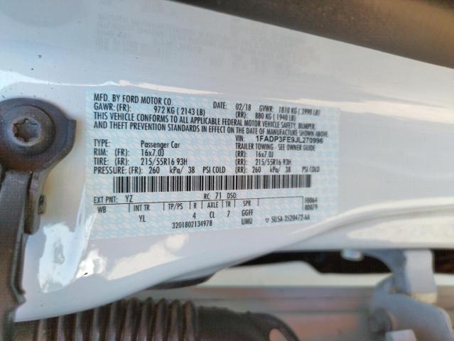 1FADP3FE9JL270996 Ford FOCUS SE