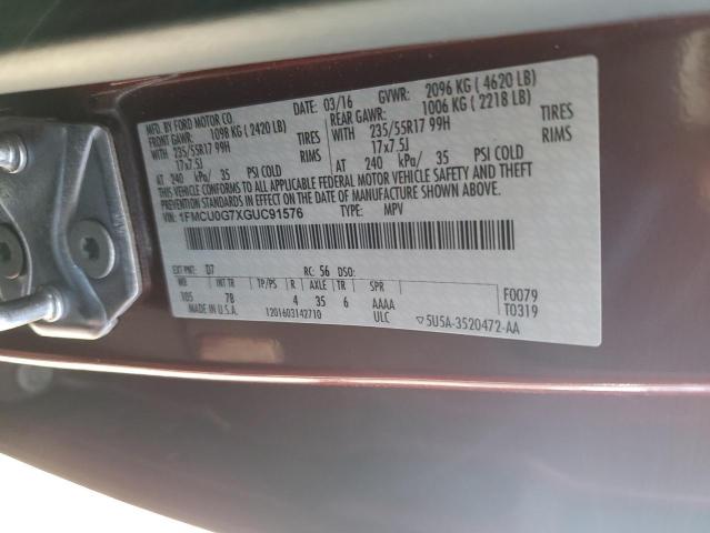 1FMCU0G7XGUC91576 Ford ESCAPE SE