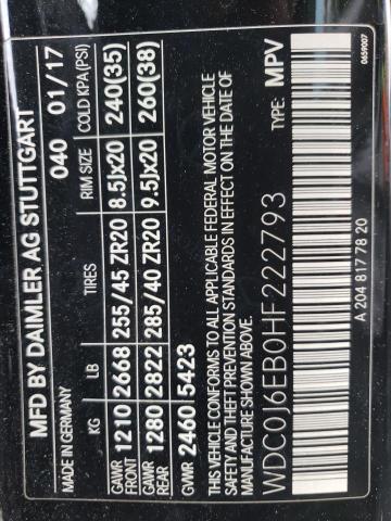 2017 MERCEDES-BENZ GLC COUPE - WDC0J6EB0HF222793