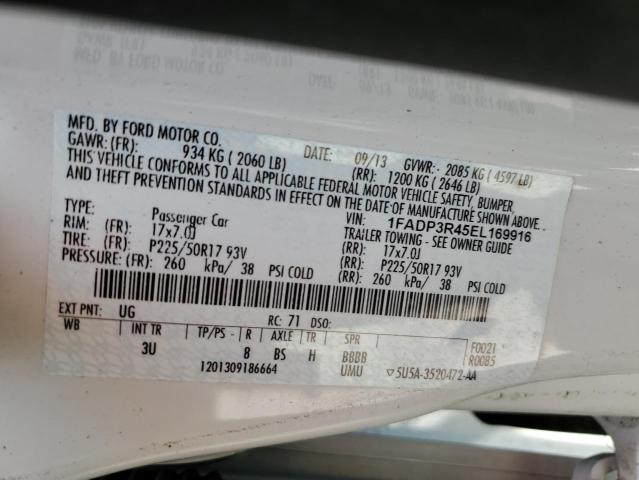 1FADP3R45EL169916 Ford FOCUS BEV