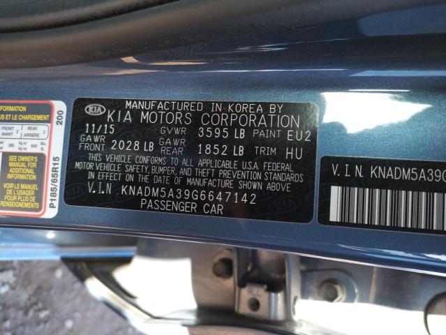 KNADM5A39G6647142 KIA RIO LX