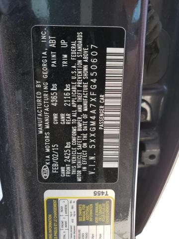5XXGM4A7XFG450607 KIA Optima Lx