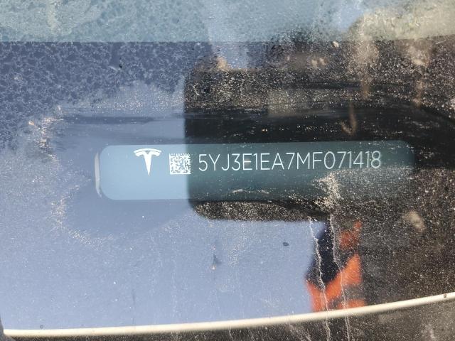 5YJ3E1EA7MF071418 Tesla MODEL 3