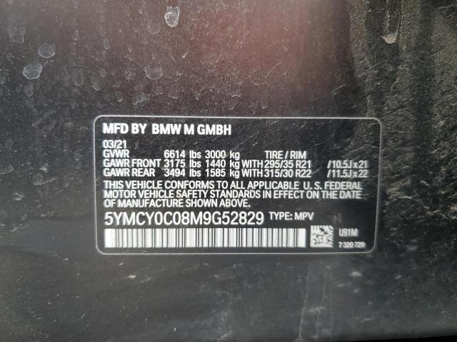 VIN 5YMCY0C08M9G52829 2021 BMW X6, M no.13