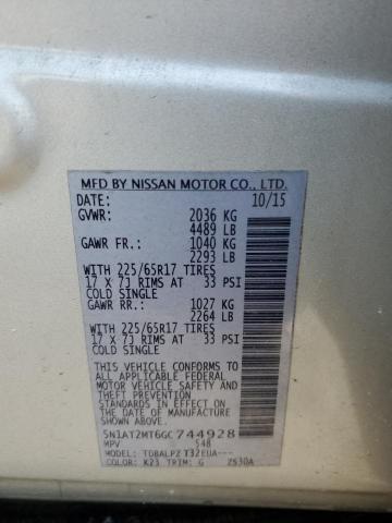 5N1AT2MT6GC744928 Nissan ROGUE S