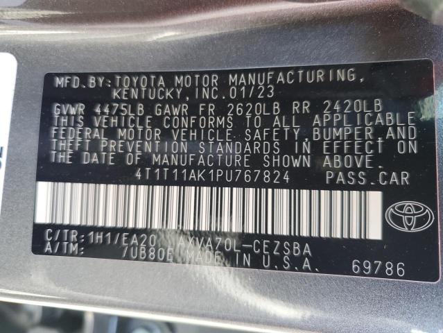 4T1T11AK1PU767824 Toyota Camry Se Night Shade
