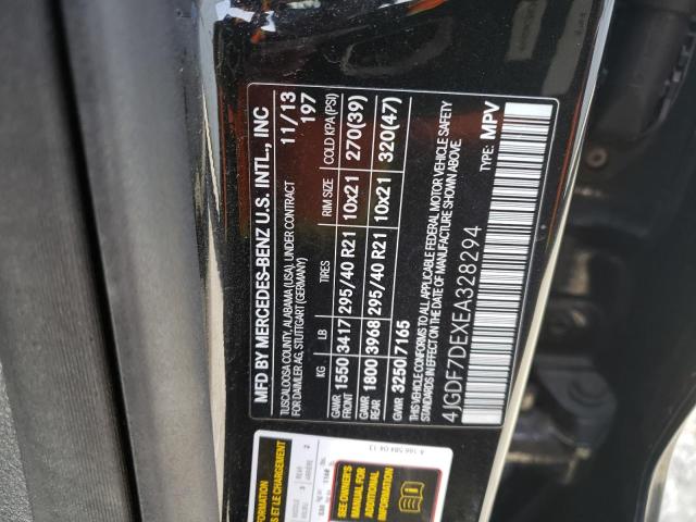 4JGDF7DEXEA328294 Mercedes-Benz Gl 550 4matic