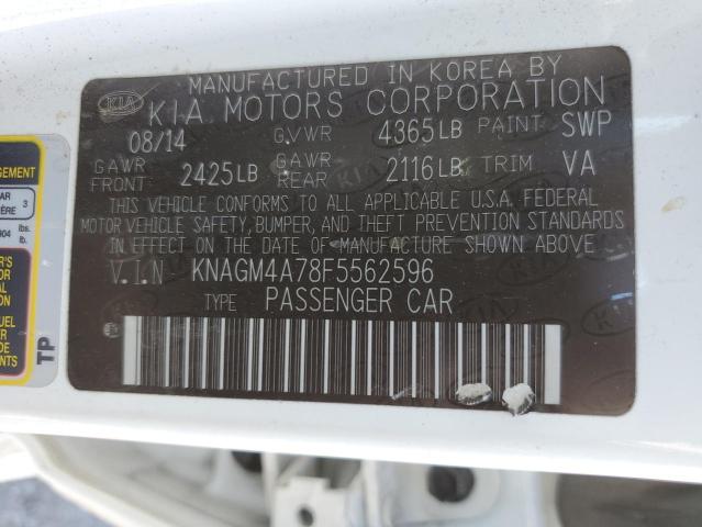 KNAGM4A78F5562596 KIA Optima Lx