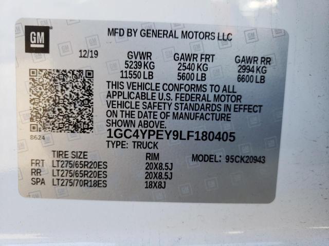 2020 CHEVROLET 2500 HD - 1GC4YPEY9LF180405