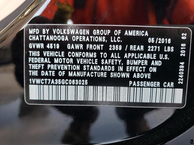 2016 VOLKSWAGEN PASSAT SEL - 1VWCT7A35GC063025