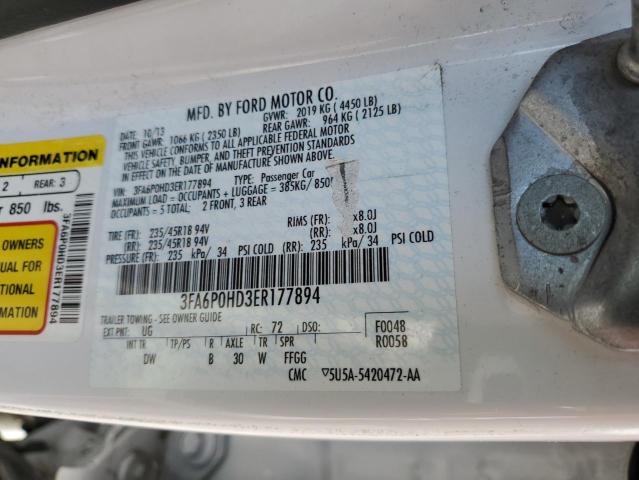 3FA6P0HD3ER177894 Ford FUSION SE