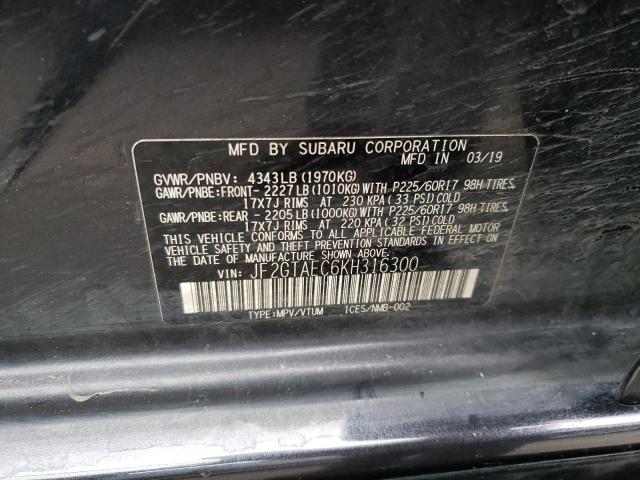 JF2GTAEC6KH316300 Subaru Crosstrek Premium