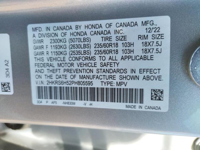 2023 HONDA CR-V SPORT - 2HKRS6H52PH805595