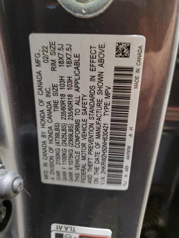 2HKRW2H50NH630421 Honda CR-V EX