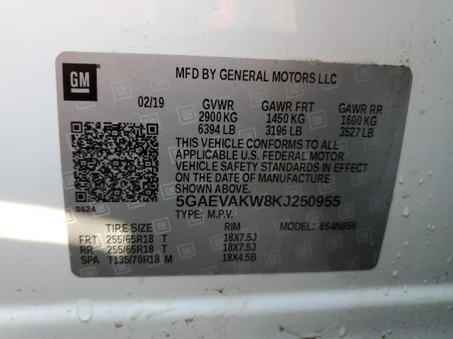 5GAEVAKW8KJ250955 Buick Enclave Essence
