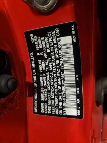 2020 HONDA CIVIC EXL - SHHFK7H89LU213167