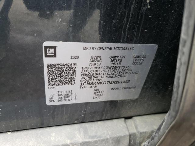 2021 CHEVROLET TAHOE K150 - 1GNSKNKD7MR201483