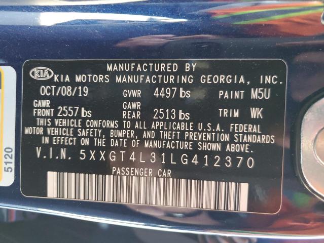 5XXGT4L31LG412370 KIA Optima Lx
