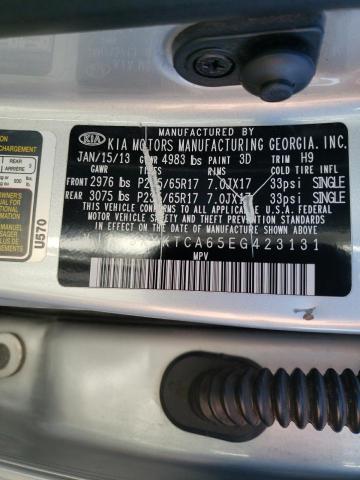 5XYKTCA65EG423131 KIA SORENTO LX