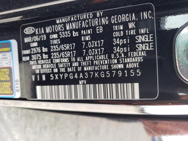 5XYPG4A37KG579155 KIA SORENTO L
