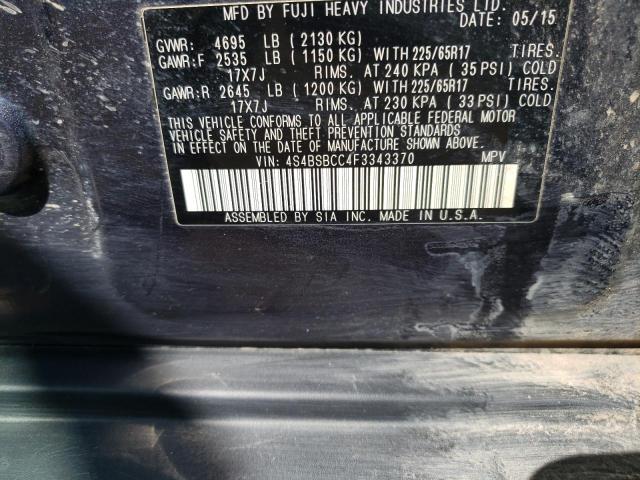 4S4BSBCC4F3343370 Subaru Outback 2.5i Premium
