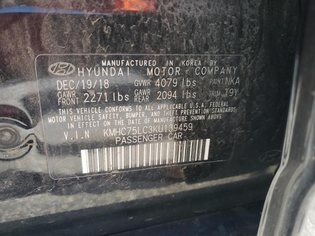 2019 HYUNDAI IONIQ SEL - KMHC75LC3KU139459