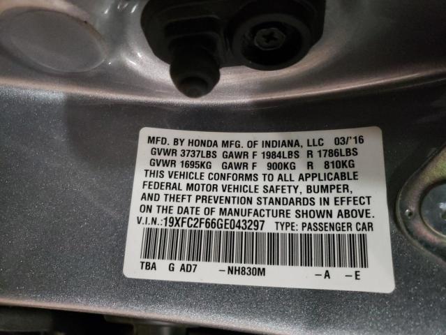 2016 HONDA CIVIC LX - 19XFC2F66GE043297
