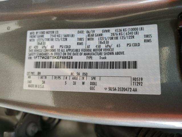 2019 FORD SUPER DUTY - 1FT7W2BT5KEF69528