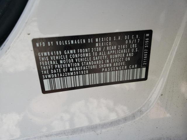 2017 VOLKSWAGEN JETTA SE - 3VWDB7AJ2HM391928