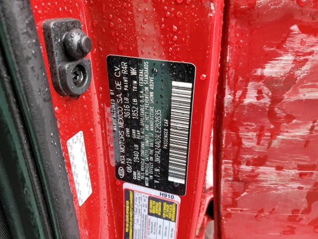 3KPA24AD9LE262635 KIA RIO LX